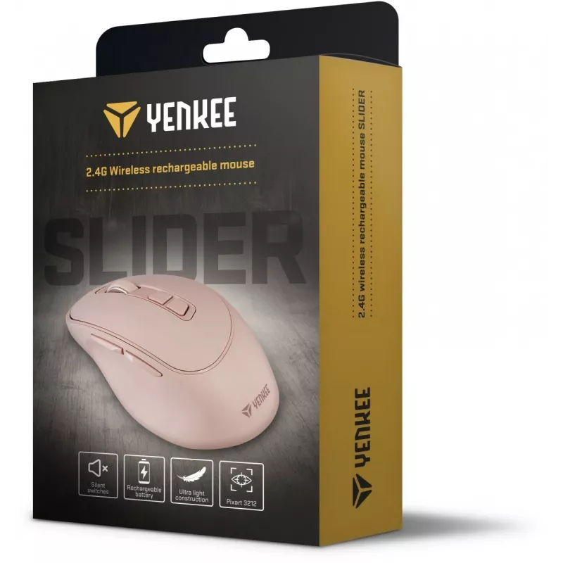 Ratón inalámbrico YENKEE YMS 2080PK SLIDER 2.4GHz