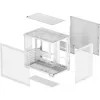 Caja de PC DeepCool CG530 WH Midi Tower – ATX/Micro ATX/ITX, cristal templado, 2 bahías de 3,5