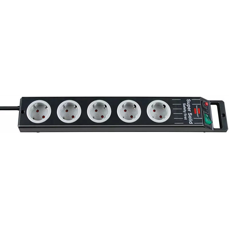 Alargador de corriente Brennenstuhl 1153380115 2,5 m 5 tomas AC Negro Gris