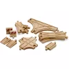 BRIO 33307 set de vías de ferrocarril – 11 piezas de madera para ampliar