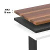 Escritorio con regulación eléctrica de altura Ergo Office, altura máx. 1160 mm, máx. - 80 kg, sin tablero para trabajar de pie y sentado, negro, ER-400 B