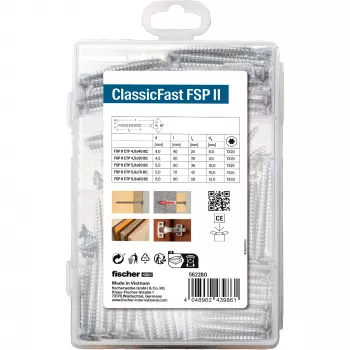Tornillos huecos autoperforantes FISCHER ClassicFast SK TG TX 4,0–6,0, 110 uds.