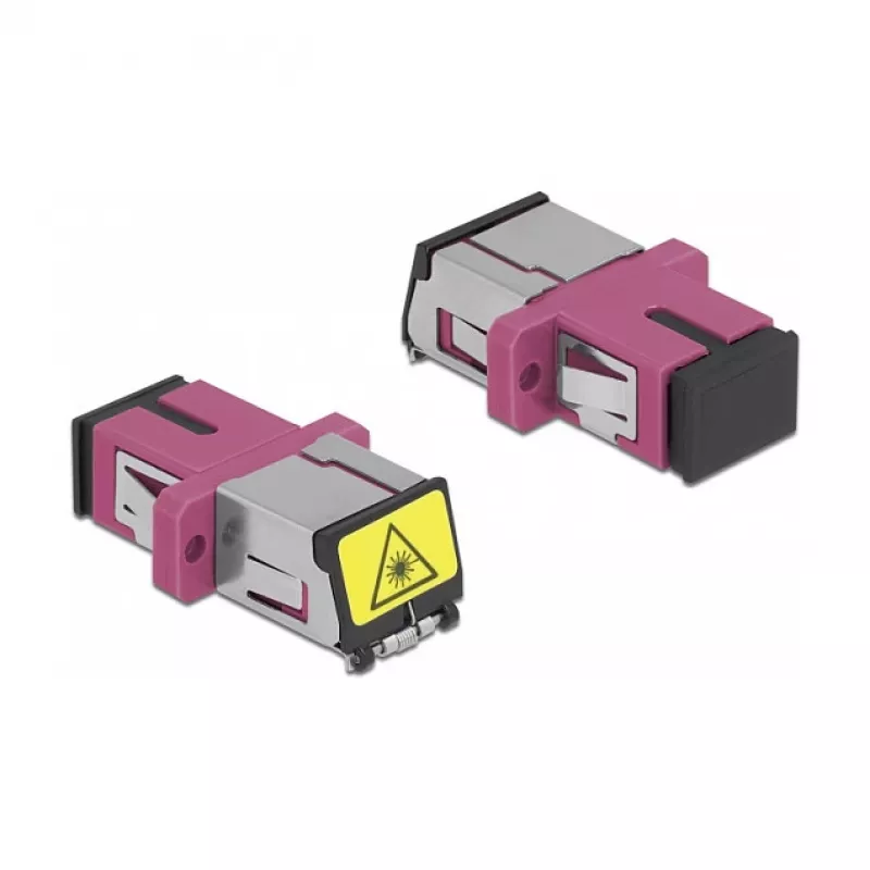 Acoplador de fibra óptica DeLOCK 86891 SC simplex hembra a SC simplex hembra multimodo violeta