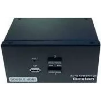 Conmutador KVM Dexlan 061092, 2 puertos HDMI, 1 usuario local