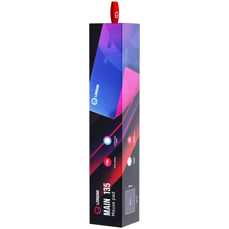 Alfombrilla gaming Lorgar Main 135 azul violeta 500x420 mm