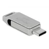 Memoria flash USB DeLOCK 128 GB USB-C Type-A modelo giratorio