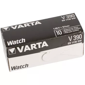 Pila de reloj de óxido de plata VARTA V390 (SR54), 1,55 voltios, 80 mAh (00390 101 401)