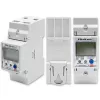 Qoltec 50882 Contador electrónico monofásico de consumo de energía para carril DIN | Wi-Fi | TUYA | 230V | LCD