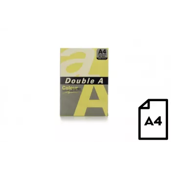 Papel de color Double A, 80 g, A4, 500 hojas, mantequilla