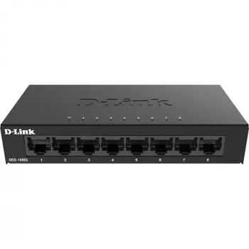 D-Link DGS-108GL Gigabit Ethernet no gestionado (10/100/1000) Negro