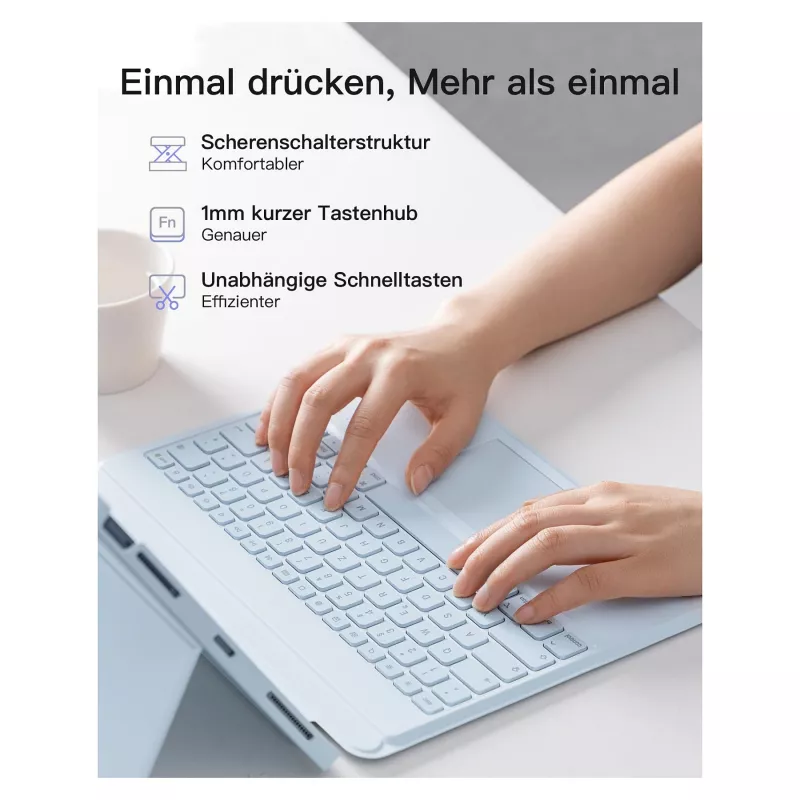 Teclado Inateck KB04118_BLUE para iPad Air 6 Pro 12 13