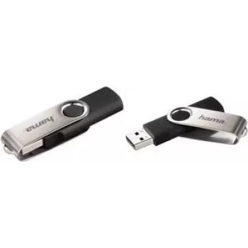 Memoria USB Hama Rotate 64 GB USB Type-A 2.0 negra, plata