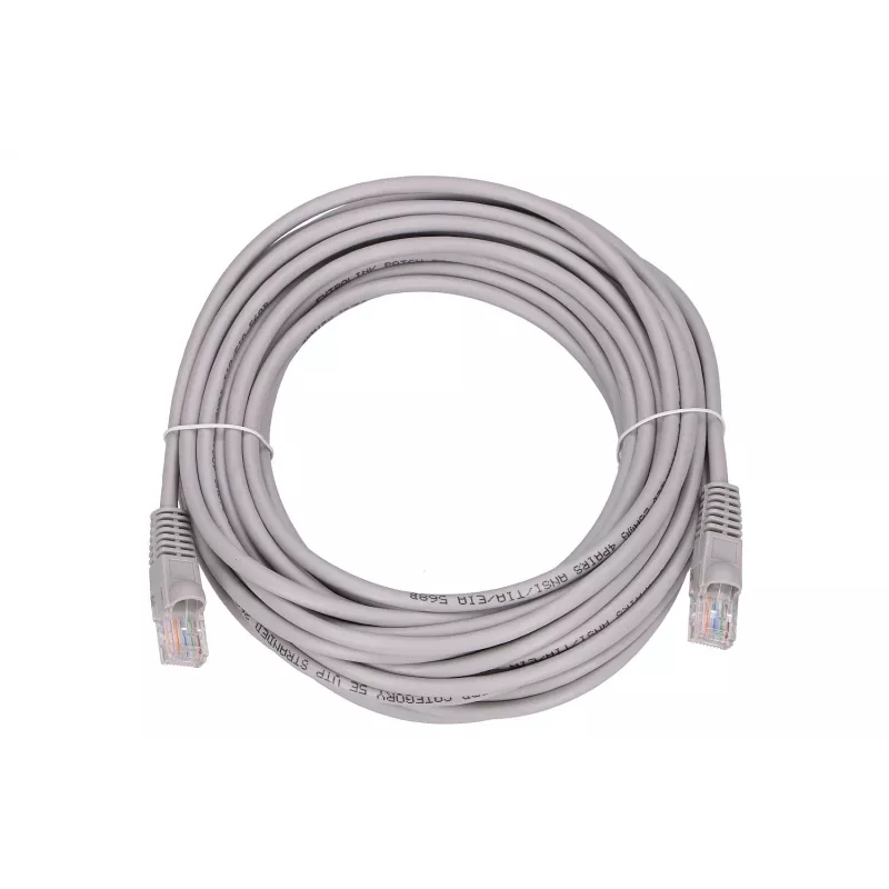 Cable de red Ethernet Extralink Cat 5e UTP, 10 m, RJ-45–RJ-45, gris