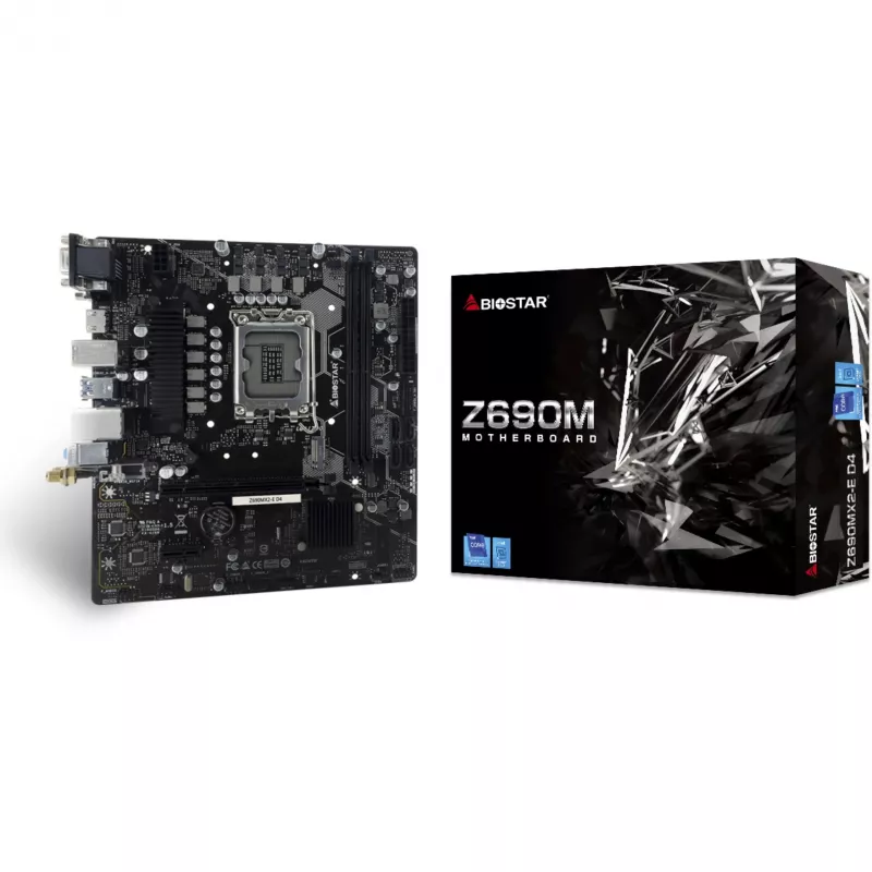 BIOSTAR Z690MX2-E D4 placa base, Intel Z690, LGA 1700, micro ATX, DDR4
