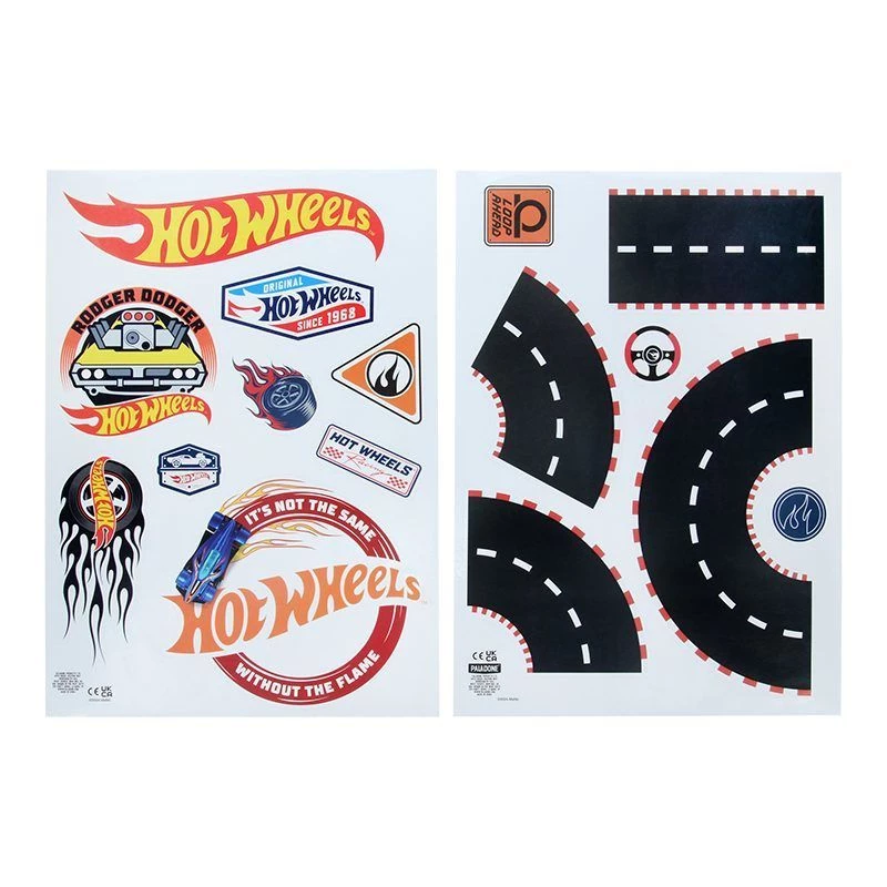 Pegatina de pared Paladone Hot Wheels Personalisation PP13745HW — pegatinas autoadhesivas decorativas para habitaciones infantiles