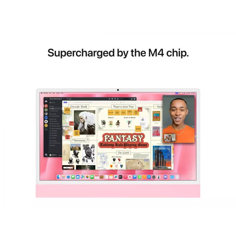 iMac 24 Retina 4.5k Display M4, rosa, M4 (10-CPU/10-GPU), 24GB, 512GB, cristal estándar, Touch ID, alemán, Gigabit Ethernet, Magic Mouse, MD2U4D/A
