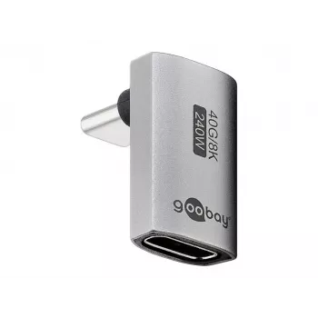Adaptador USB-C Goobay vertical 90° corto USB4 - conector macho (74442)