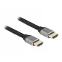 Delock - Cable HDMI Ultra High Speed - HDMI macho a HDMI macho - 50 cm - Triple aislamiento - Gris - Contactos con baño de oro, compatible con 8K 6
