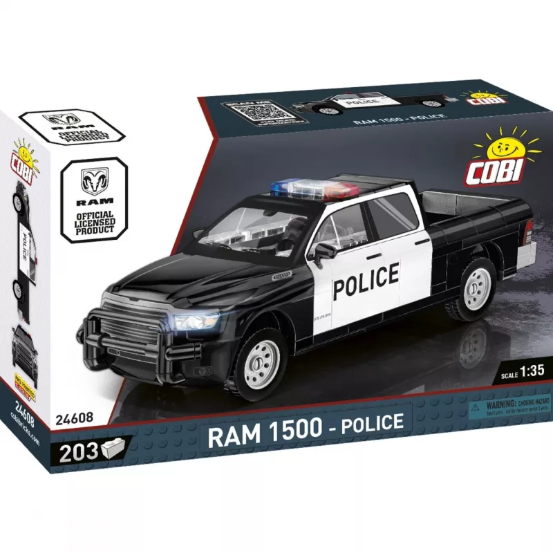 Juguete de construcción Cobi RAM 1500 Police 24608 modelo 2 en 1, set de bloques, convertible