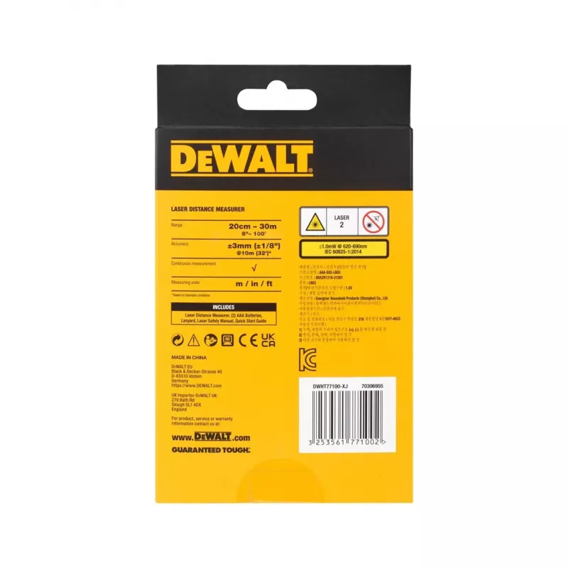 Medidor de distancias DeWALT DWHT77100-XJ