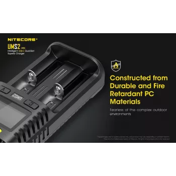 Nitecore UMS2 cargador de baterías pila doméstica DC litio-ion níquel-cadmio