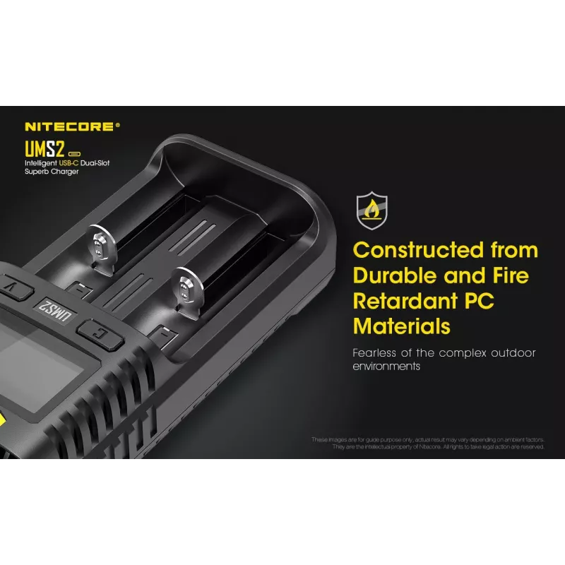 Nitecore UMS2 cargador de baterías pila doméstica DC litio-ion níquel-cadmio