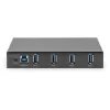 Hub USB DIGITUS 4 puertos 3.0->4xA3.0 industrial line negro