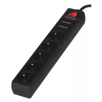 EnerGenie SPF5-C-5 Protector de sobretensión 5 tomas AC 250 V 1,5 m negro