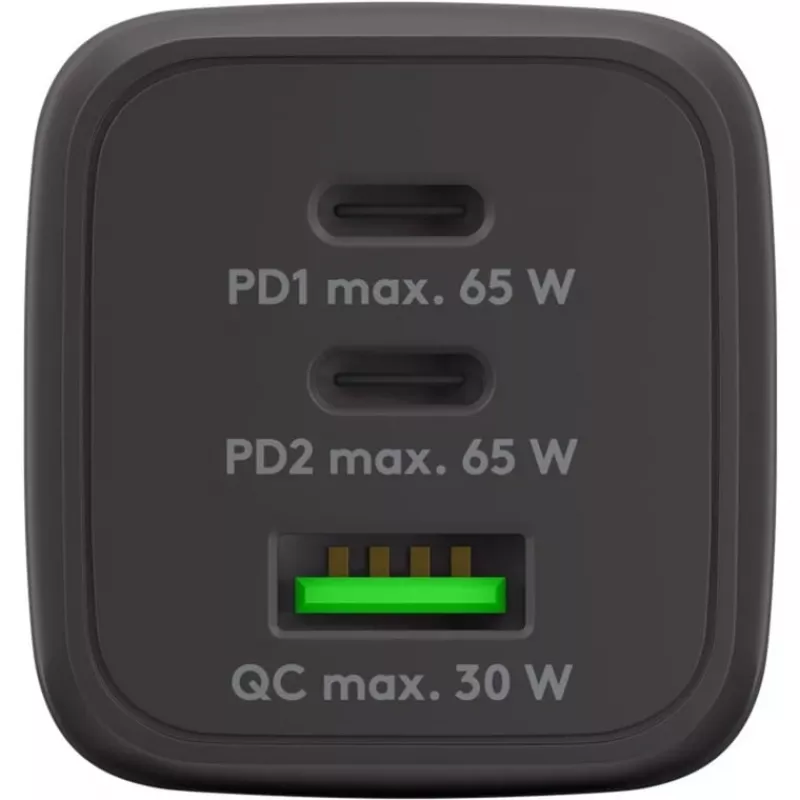 Goobay 64753 Cargador para dispositivos móviles Auriculares - Smartphone - Tablet Negro AC Carga rápida Interior (64753)