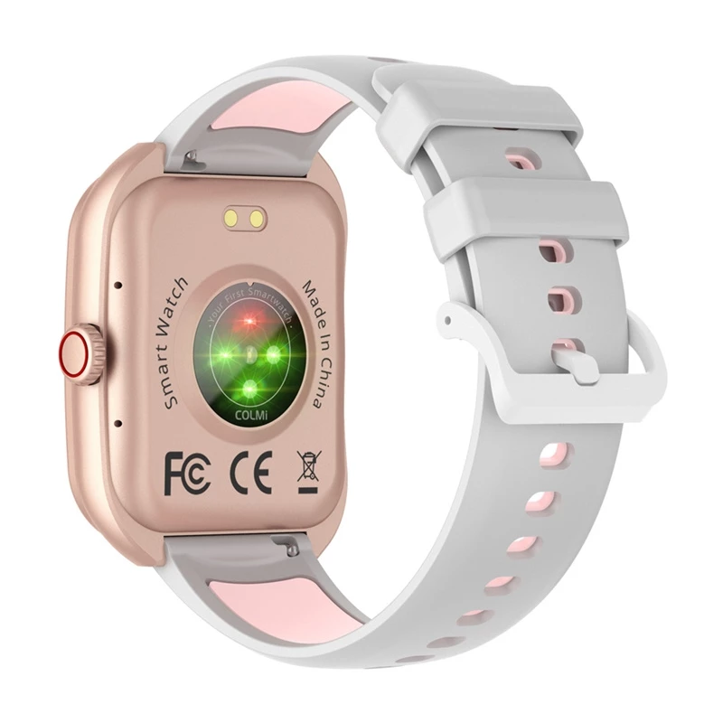 Smartwatch Colmi P86 oro rosa con medidor de frecuencia cardíaca, sumergible
