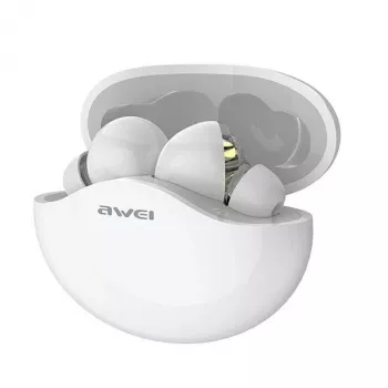Auriculares Awei AWEI T12TWS Bluetooth deportivos blancos
