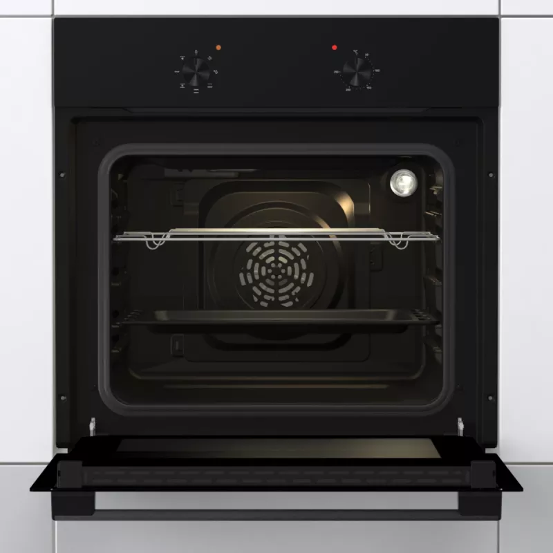 Horno Gorenje | BO6615E01B | 60 L | Eléctrico | EnamelClean | Teclas pulsables basculantes | Altura 59,5 cm | Anchura 59,5 cm | Negro