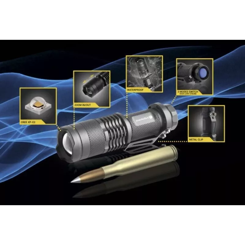 Linterna LED everActive FL-180 Bullet con LED CREE XP-E2