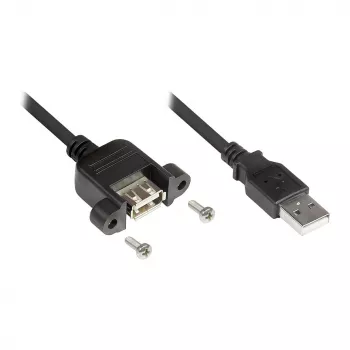 Good Connections alargador USB2.0 A-conector hembra empotrable A 0,3 m