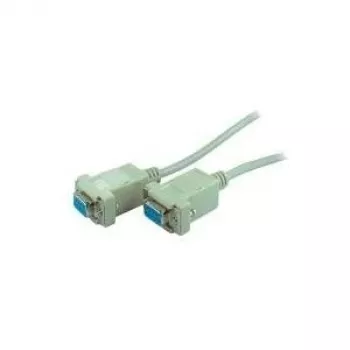 ShiverPeaks 78069-3 Cable módem nulo, Sub-D de 9 pines hembra/hembra, 3 m, gris