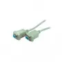 ShiverPeaks 78069-3 Cable módem nulo, Sub-D de 9 pines hembra/hembra, 3 m, gris