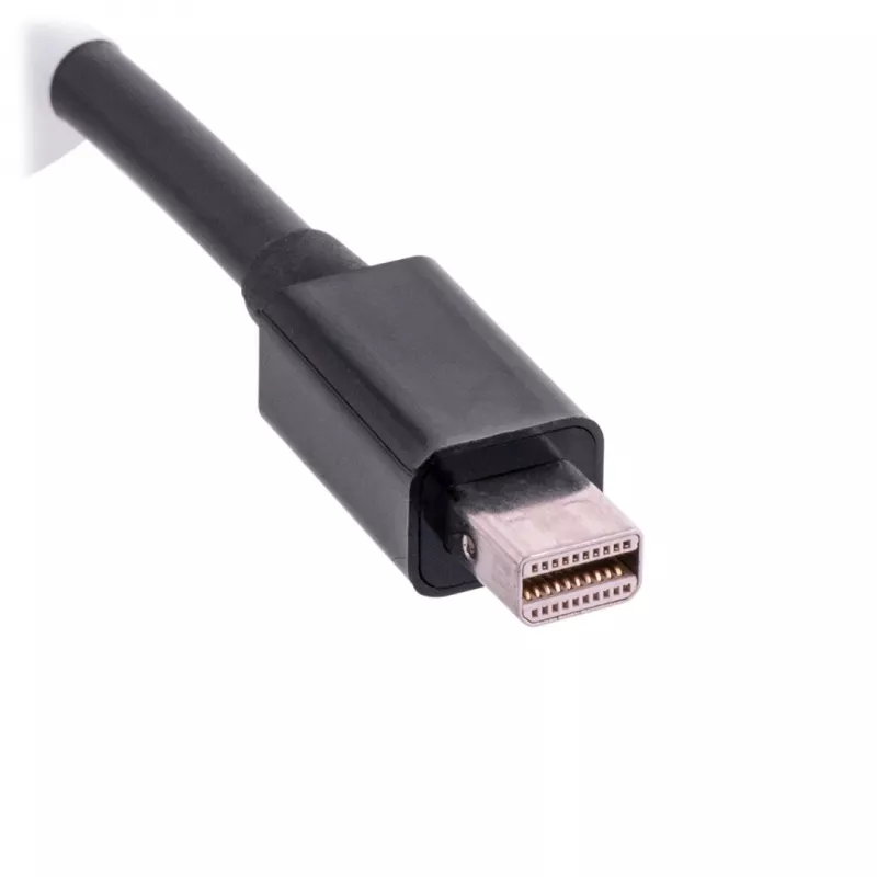 Cable adaptador VGA (D-Sub) a Mini DisplayPort LANBERG AD-0006-BK, 0,2 m, DisplayPort 1.2, 1920×1200@60Hz, conector hembra MiniDP, negro