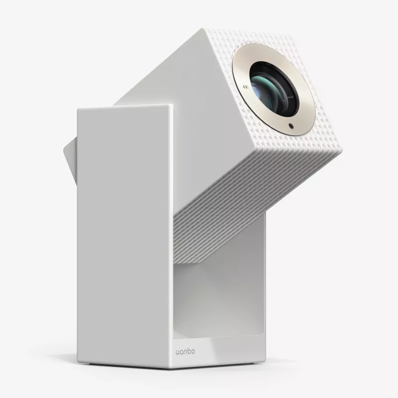Proyector WANBO Cube 2 Pro 500 ANSI Android TV 11 — proyector doméstico inteligente compacto, blanco