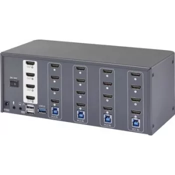 SpeaKa Professional conmutador KVM HDMI Multi Display 4 puertos 4x4 consola KVM 3840 x 2160 (SP-13389140)