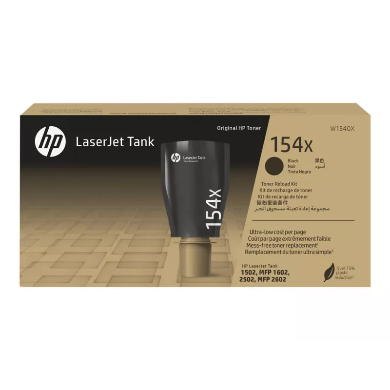 HP 154X alto rendimiento negro original LaserJet Tank kit de recarga de tóner