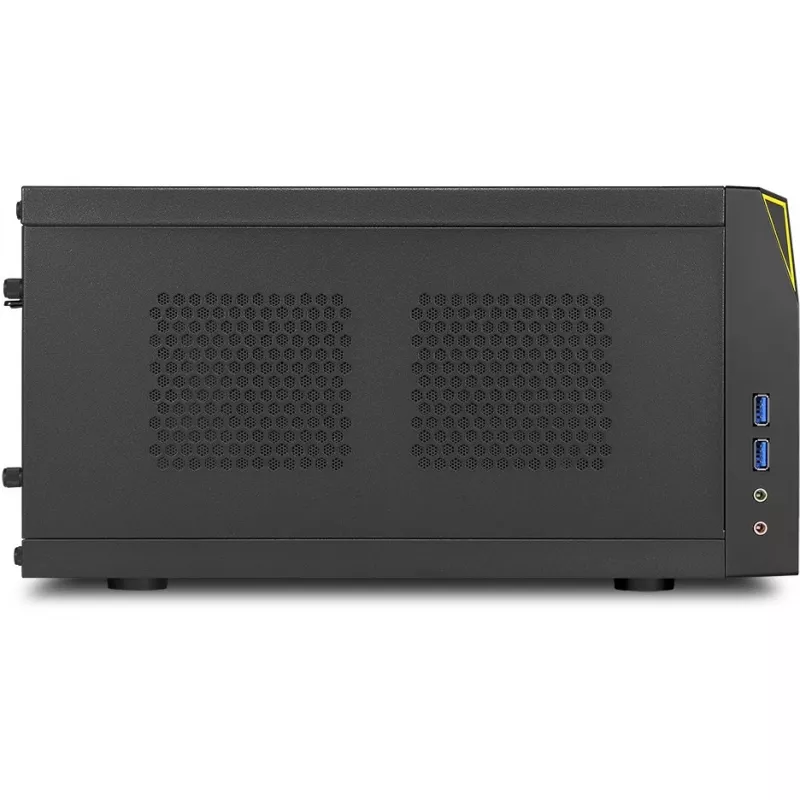 Caja de PC Sharkoon SHARK ZONE C10 Mini-ITX negra, amarilla