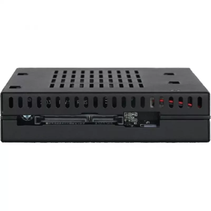 ICY DOCK - MB521SP-B - Dock para HDD/SSD SAS/SATA de 2.5 de una bahía en marco de montaje frontal de 3,5 con intercambio en caliente, interruptor de encendido/apagado y botón de expulsión