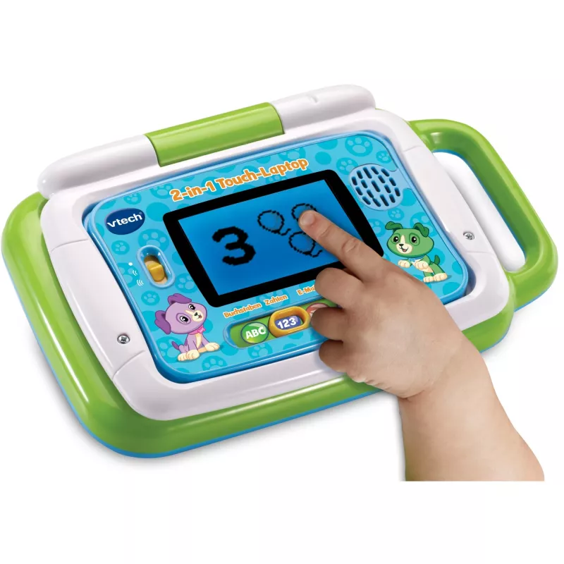 VTech ordenador educativo portátil táctil 2 en 1, verde/azul