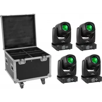 Juego de iluminación LED EUROLITE TMH-B90 4x con maleta de transporte y ruedas