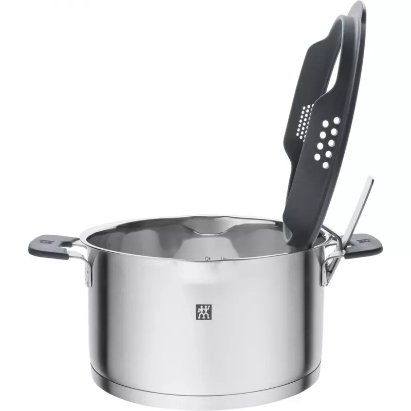 ZWILLING set de ollas de acero inoxidable SIMPLIFY 5 pzas. – apto para lavavajillas y horno, tapas de cristal, apto para vitrocerámica
