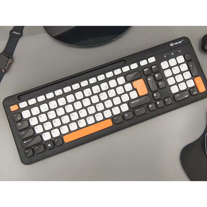 Teclado inalámbrico Tracer Greg RF, 2,4 GHz, tamaño completo, negro