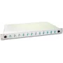 Lightwin caja de empalme de fibra óptica, 24 fibras, 12x DLC multimodo, 50/125µm OM3 cajas de empalme con pigtail (SPBOX 24G50 OM3 DLC)