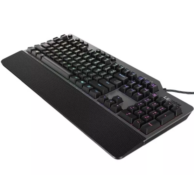 Teclado mecánico gaming Lenovo Legion K500 – tamaño completo 104 teclas USB, QWERTY US English, retroiluminación RGB, gris/negro