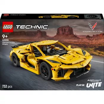 LEGO Technic Corvette Stingray 42205 modelo descapotable y cupé 2 en 1, 732 piezas, 80×270×140 mm
