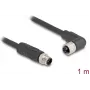 DeLOCK 80523 Cable sensor/actuador 1 m RST M12 negro